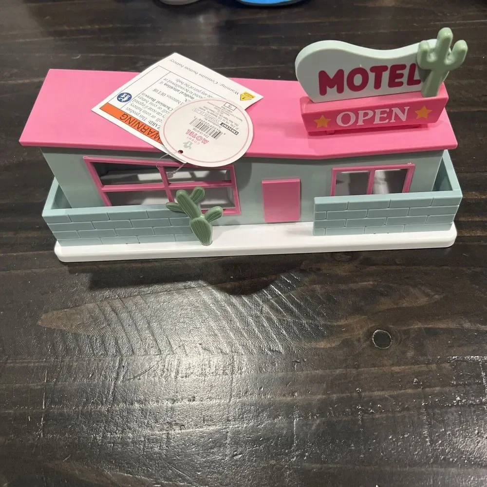 ~NWT~ Lighted MOTEL Decor Target Bullseye Playground Summer Light Up NEW Pink
